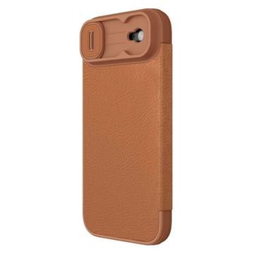 Custodia Flip Nillkin Qin Pro per iPhone Air - Marrone