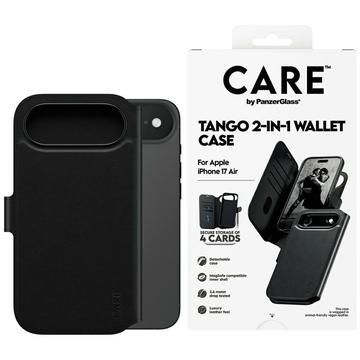 Custodia a portafoglio 2 in 1 per iPhone Air PanzerGlass Care Tango - Compatibile con MagSafe - Nera