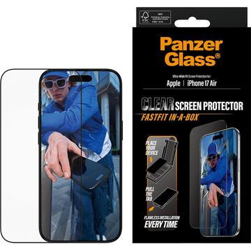 Protezione dello schermo iPhone Air PanzerGlass Ultra-Wide Fit c. FastFit In-A-Box - 9H - Bordo nero