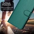 iPhone Air Custodia Premium a portafoglio con cinturino - Struttura in fibra di carbonio - Carbonio verde