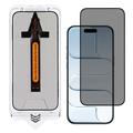 iPhone Air Privacy Protezione dello schermo in vetro temperato con strumento di installazione - 9H - Bordo nero