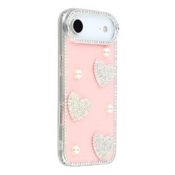 Custodia ibrida iPhone Air Amore scintillante e perla