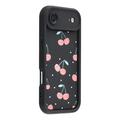 Custodia antiurto in TPU per iPhone Air con bordi rialzati - Nera / Ciliegie