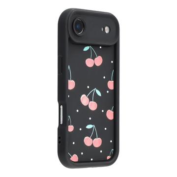 Custodia antiurto in TPU per iPhone Air con bordi rialzati - Nera / Ciliegie