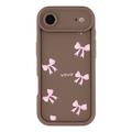 Custodia elegante in TPU antiurto per iPhone Air con bordi rialzati - Marrone / Arco