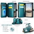 Custodia a portafoglio con blocco RFID CaseMe C36 per iPhone Duo - Verde