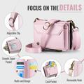 Custodia a portafoglio con blocco RFID CaseMe C36 per iPhone Duo - Rosa
