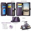 Custodia a portafoglio con blocco RFID CaseMe C36 per iPhone Duo - Viola