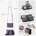 Custodia a portafoglio con blocco RFID CaseMe C36 per iPhone Duo - Viola