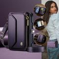 Custodia a portafoglio con blocco RFID CaseMe C36 per iPhone Duo - Viola