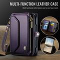Custodia a portafoglio con blocco RFID CaseMe C36 per iPhone Duo - Viola
