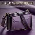 Custodia a portafoglio con blocco RFID CaseMe C36 per iPhone Duo - Viola