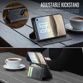 Custodia a portafoglio in pelle di vitello con blocco RFID iPhone Duo Caseme 033 - Nera