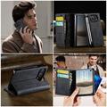 Custodia a portafoglio in pelle di vitello con blocco RFID iPhone Duo Caseme 033 - Nera