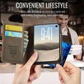 Custodia a portafoglio in pelle di vitello con blocco RFID iPhone Duo Caseme 033 - Caffè