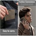 Custodia a portafoglio in pelle di vitello con blocco RFID iPhone Duo Caseme 033 - Caffè