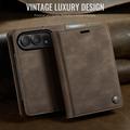 Custodia a portafoglio in pelle di vitello con blocco RFID iPhone Duo Caseme 033 - Caffè