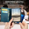 Custodia a portafoglio in pelle di vitello con blocco RFID iPhone Duo Caseme 033 - Verde