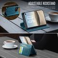 Custodia a portafoglio in pelle di vitello con blocco RFID iPhone Duo Caseme 033 - Verde