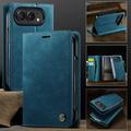 Custodia a portafoglio in pelle di vitello con blocco RFID iPhone Duo Caseme 033 - Verde