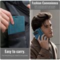 Custodia a portafoglio in pelle di vitello con blocco RFID iPhone Duo Caseme 033 - Verde