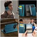 Custodia a portafoglio in pelle di vitello con blocco RFID iPhone Duo Caseme 033 - Verde