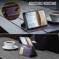 Custodia a portafoglio in pelle di vitello con blocco RFID iPhone Duo Caseme 033 - Viola