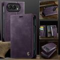 Custodia a portafoglio in pelle di vitello con blocco RFID iPhone Duo Caseme 033 - Viola