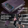 Custodia a portafoglio in pelle di vitello con blocco RFID iPhone Duo Caseme 033 - Viola