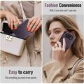 Custodia a portafoglio in pelle di vitello con blocco RFID iPhone Duo Caseme 033 - Viola