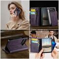 Custodia a portafoglio in pelle di vitello con blocco RFID iPhone Duo Caseme 033 - Viola