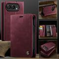 Custodia a portafoglio in pelle di vitello con blocco RFID iPhone Duo Caseme 033 - Rossa