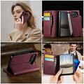 Custodia a portafoglio in pelle di vitello con blocco RFID iPhone Duo Caseme 033 - Rossa