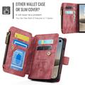 Custodia a Portafoglio Multifunzionale Caseme C30 per iPhone Duo - Rossa