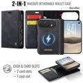 Custodia a portafoglio staccabile 2 in 1 iPhone Duo Caseme C49 - Compatibile con MagSafe, RFID - Nera