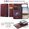 Custodia a portafoglio staccabile 2 in 1 iPhone Duo Caseme C49 - Compatibile con MagSafe, RFID - Rossa
