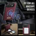 Custodia a portafoglio staccabile 2 in 1 iPhone Duo Caseme C49 - Compatibile con MagSafe, RFID - Rossa