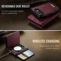 Custodia a portafoglio staccabile 2 in 1 iPhone Duo Caseme C49 - Compatibile con MagSafe, RFID - Rossa