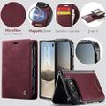 Custodia a portafoglio staccabile 2 in 1 iPhone Duo Caseme C49 - Compatibile con MagSafe, RFID - Rossa