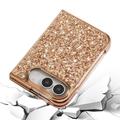 Custodia ibrida per iPhone Duo Serie Glitter - Color Oro