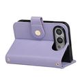 Custodia a portafoglio trapuntata lusso per iPhone Duo - Viola