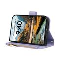 Custodia a portafoglio trapuntata lusso per iPhone Duo - Viola