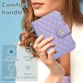 Custodia a portafoglio trapuntata lusso per iPhone Duo - Viola