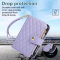 Custodia a portafoglio trapuntata lusso per iPhone Duo - Viola