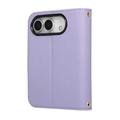 Custodia a portafoglio trapuntata lusso per iPhone Duo - Viola