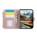 Custodia a portafoglio trapuntata lusso per iPhone Duo - Oro rosa