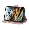 Custodia a portafoglio trapuntata lusso per iPhone Duo - Oro rosa