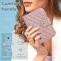 Custodia a portafoglio trapuntata lusso per iPhone Duo - Oro rosa