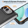 Custodia magnetica per iPhone Duo con protezione per lo schermo in vetro temperato e protezione per l\'obiettivo della fotocamera