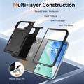 Custodia magnetica per iPhone Duo con protezione per lo schermo in vetro temperato e protezione per l\'obiettivo della fotocamera